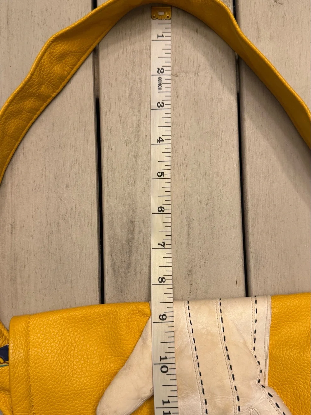 DeLirious Artwork Butte Montana Yellow Pebbled Leather Slouchy Hobo Bag Purse